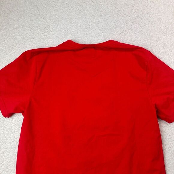 BKYS Shirt Mens Small Red Lucky Charm Stretch Embroidered Black Teddy Bear - Picture 8 of 12